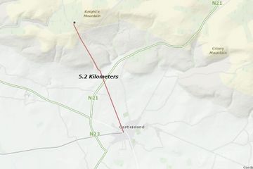 MyPlan screenshot of distance from Castliesland to site 