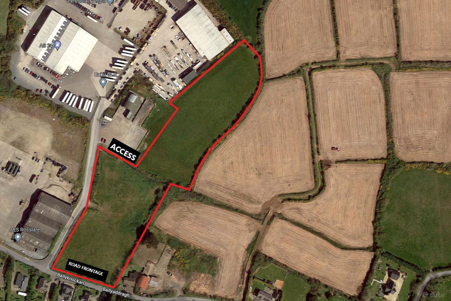 Compact c. 5.8 Acre Holding (Zoned Light Industrial) at Kilrane, Rosslare Harbour, Co. Wexford — photo 1