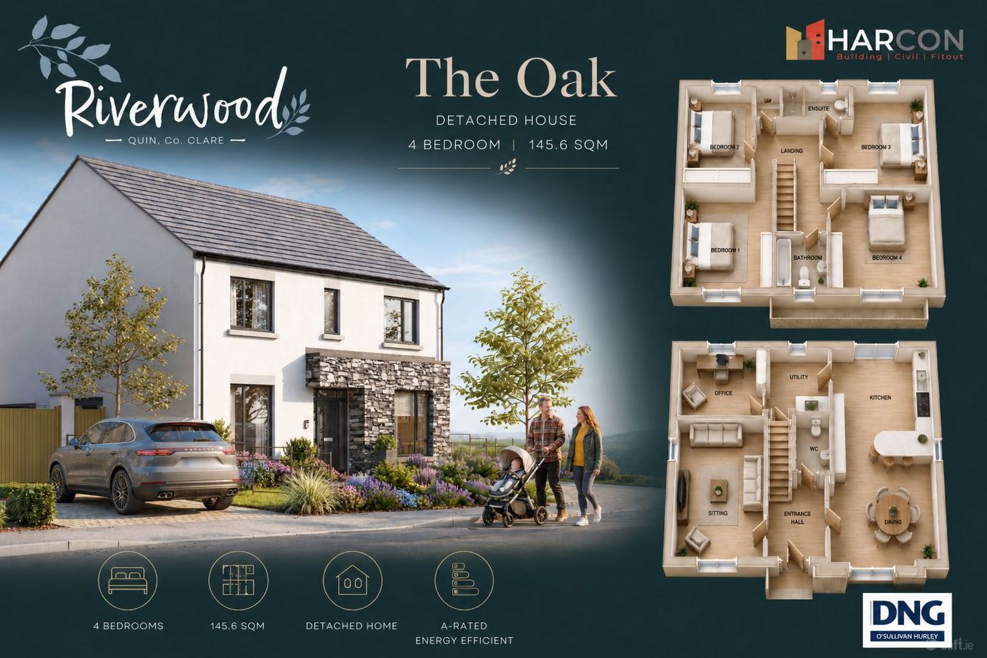 The Oak - 4 Bedroom Detached, Riverwood, Quin, Co. Clare, Riverwood, Quin, Co. Clare, Ennis, Co. Clare — photo 1