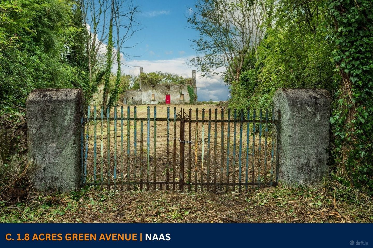 c. 1.8 acres with Derelict 2-Storey Residence, Green Avenue, Naas, Co. Kildare — photo 1