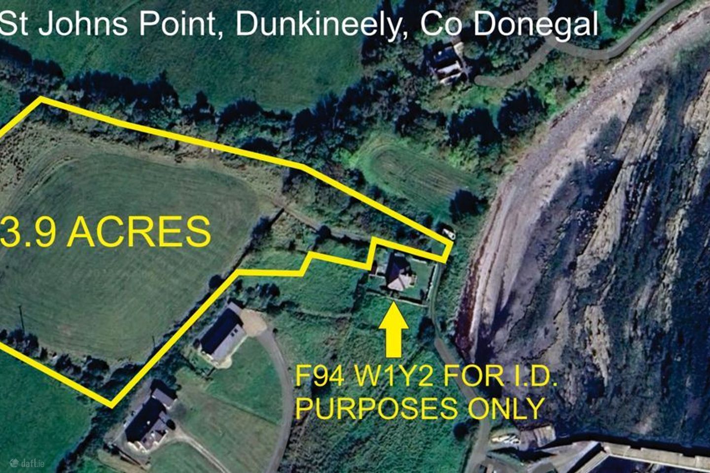 AERIAL VIEW OF 3.9 ACRES
