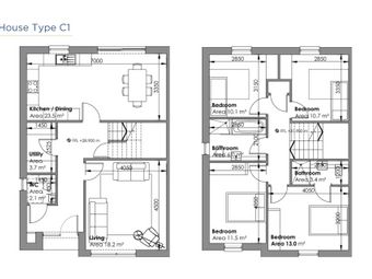 House Type C, Cill &Oacute; S&eacute;ighin, Ballinrobe, Co. Mayo, Ballinrobe, Co. Mayo - Image 3