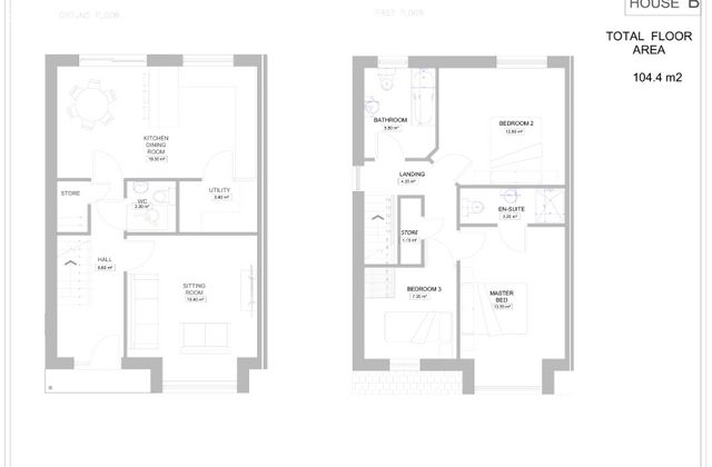House Type B - Mid Terrace, Williamstown, Grantstown, Co. Waterford - Click to view photos