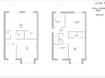 House Type B - Mid Terrace, Williamstown, Grantstown, Co. Waterford
