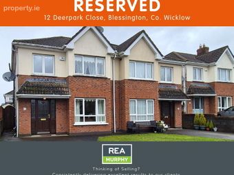 12 Deerpark Close, Blessington, Co. Wicklow, Blessington, Co. Wicklow