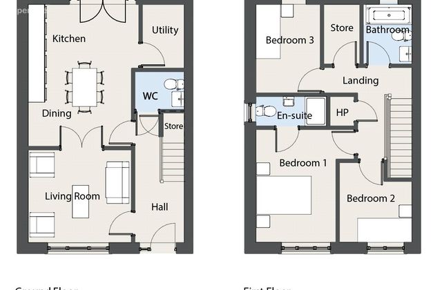 B Type - 3 Bed Terraced, B Type - 3 Bed End / Terraced, Oak Church, Kildare, Co. Kildare, Kildare, Co. Kildare - Click to view photos