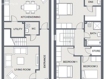 House Type B/c, 3 Bedroom, Semi Detached, Church Road, Headford, Co. Galway, Headford, Co. Galway - Image 2