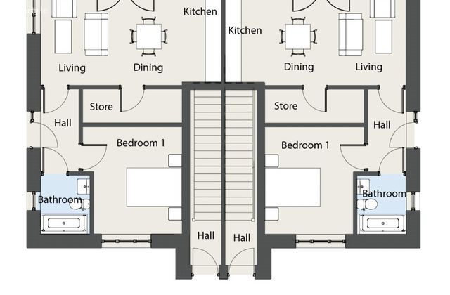 M Type - 1 Bed Maisonette, M Type - 1 Bed Maisonette, Oak Church, Kildare, Co. Kildare, Kildare, Co. Kildare - Click to view photos