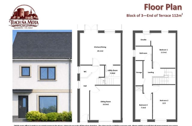 3 Bed End Terrace, Ballymote, Co. Sligo - Click to view photos