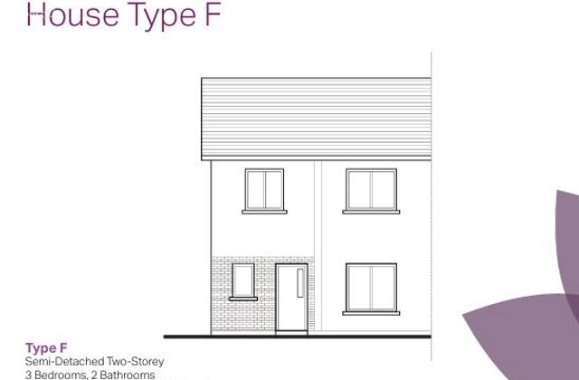 Type F Semi-detached Two-storey 3-bed C. 111 Sq.m, Bridgetown, Co. Wexford - Click to view photos