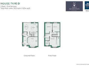 Type D - 3 Bed End -terrace, Ard Aoibhinn, Innishannon, Co. Cork, Innishannon, Co. Cork - Image 2
