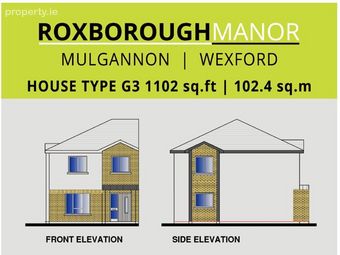 House Type G3 - 3 Bed Semi-detached, Mulgannon, Co. Wexford