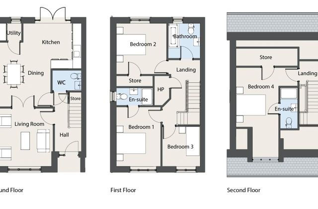 F Type - 4 Bed End Terrace, F Type - 4 Bed Semi-detached, Oak Church, Kildare, Co. Kildare, Kildare, Co. Kildare - Click to view photos