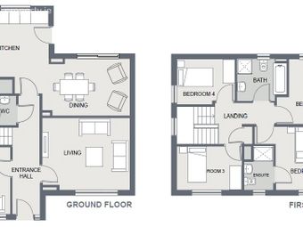House Type D1- 4 Bedroom W/ Study, Semi-detached, Church Road, Headford, Co. Galway, Headford, Co. Galway - Image 2