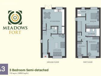 3-bed, Semi Type A3 (112 Sq M), Meadows Fort, Graiguecullen, Carlow, Carlow Town, Carlow Town, Co. Carlow - Image 3