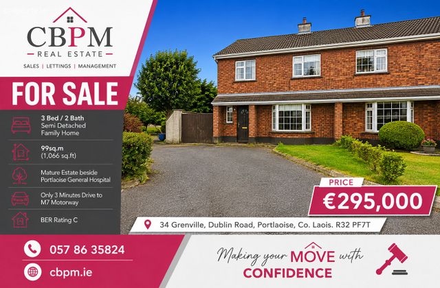 34 Grenville, Dublin Road, Portlaoise, Co. Laois - Click to view photos